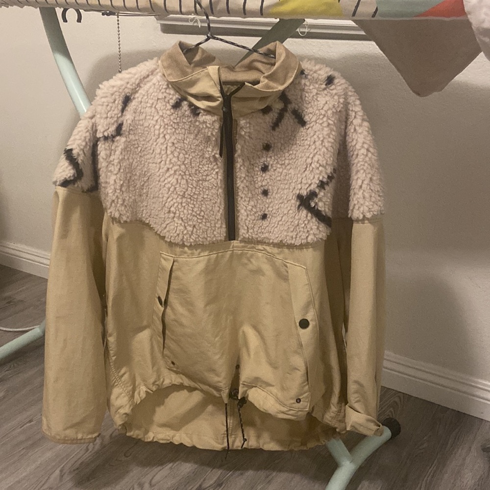 KAPITAL 60/40 Cross x Beniwaren Pattern Fleece anorak Ecru SIZE3 **Final Drop